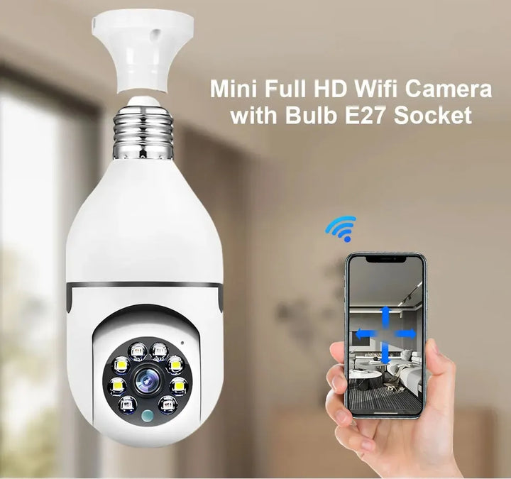 Wireless Security 360ยฐ Bulb Camera - Smart WiFi CCTV Hidden Camera