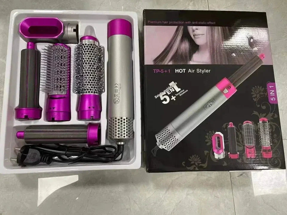 Babe - Hair Dryer - hairdryer - Professiona Hair Dryer Brush & 5 in 1 Air Styler, 5 in 1 Hair Dryer Hot Air Brush Styler and Volumizer Hair Straightener Curle Straightener, with Carrying Case/hair dryer for women My Store 