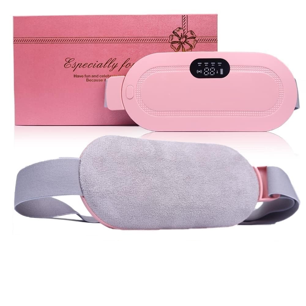 Babe - Period Pain Cramp Relief Belt -Massager machine-Portable Menstrual Heating Pad, Heated for Menstrual Cramp Relief with 3 Heat Levels & 4 Modes, Electric Belt Massage for Women and Girls My Store 