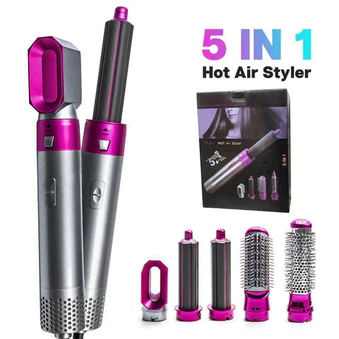 Babe - Hair Dryer - hairdryer - Professiona Hair Dryer Brush & 5 in 1 Air Styler, 5 in 1 Hair Dryer Hot Air Brush Styler and Volumizer Hair Straightener Curle Straightener, with Carrying Case/hair dryer for women My Store 