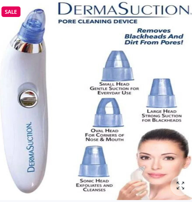 Blackhead Removal Machine Derma Suction 4 in 1 Black Head Remover Machine - Acne Pore Cleaner Vacuum Suction Tool Blackhead Removal On Nose Sucking Machine