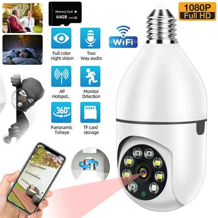 Wireless Security 360° Bulb Camera - Smart WiFi CCTV Camera “Trusted By Customers Like You – Read Their Reviews My Store 